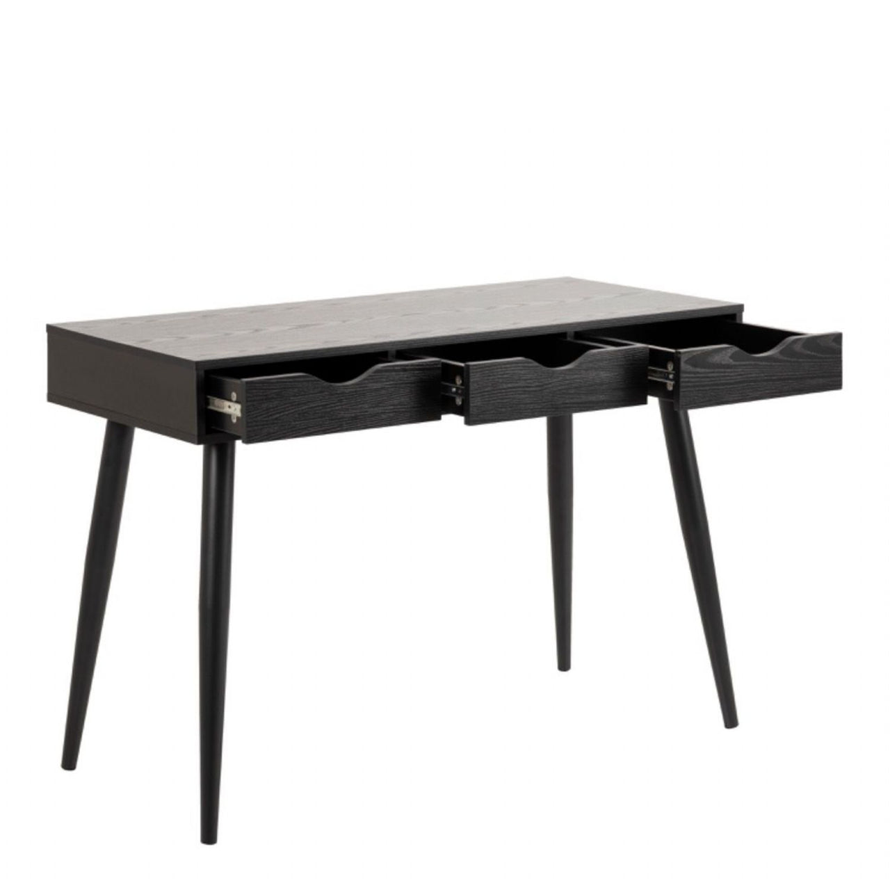 Neptun 3 Drawer Office Desk in Black