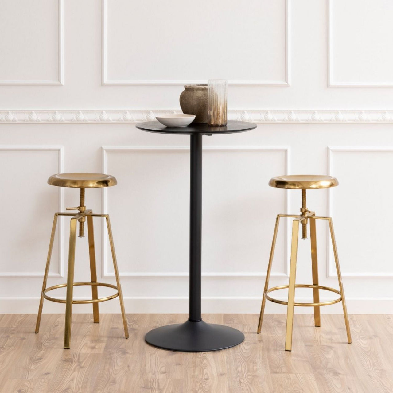 Ibiza Tall Round Bar Table in Black