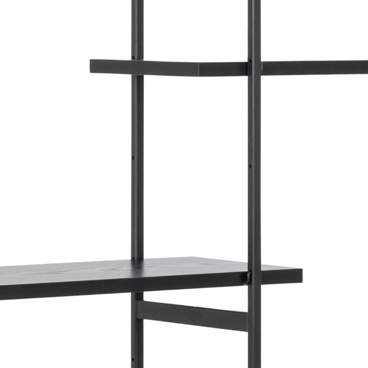 Angus Bookcase with 1 Sliding Door And 5 Shelves in Black