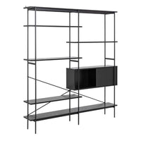 Thumbnail for Angus Bookcase with 1 Sliding Door And 5 Shelves in Black