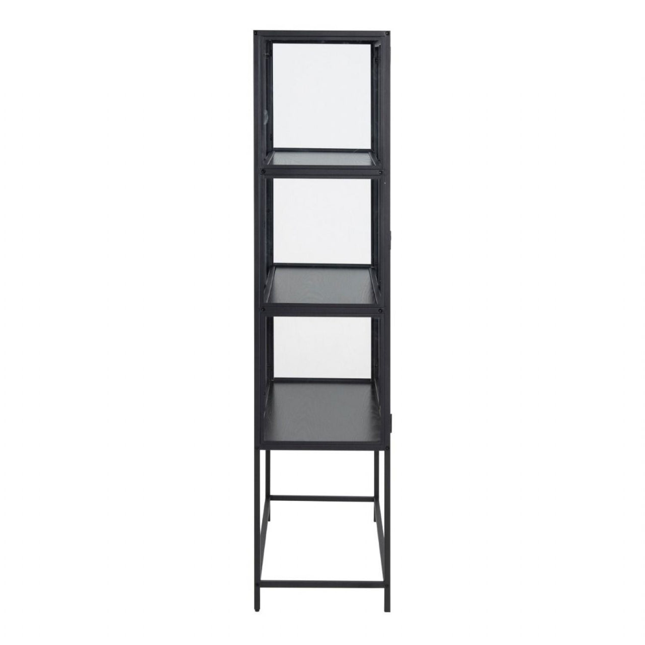 Seaford 2 Glass Door Display Cabinet in Black