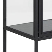 Thumbnail for Seaford 2 Glass Door Display Cabinet in Black