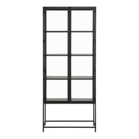 Thumbnail for Seaford Tall Black Metal 2 Door Display Cabinet