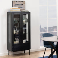 Thumbnail for Angus 2 Door Display Cabinet in Black