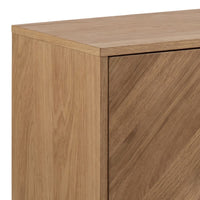 Thumbnail for Brighton 3 Door Sideboard in Oak with Herringbone Effect