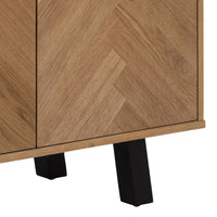 Thumbnail for Brighton 3 Door Sideboard in Oak with Herringbone Effect