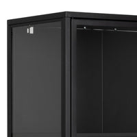 Thumbnail for Newcastle Tall 2 Door Display Cabinet in Matt Black