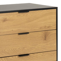 Thumbnail for Seaford Sideboard with 2 Doors and 3 Drawers in Black