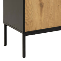 Thumbnail for Seaford Sideboard with 2 Doors and 3 Drawers in Black