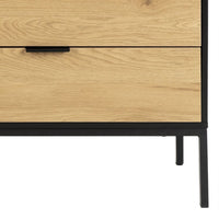 Thumbnail for Seaford Sideboard with 2 Doors and 3 Drawers in Black