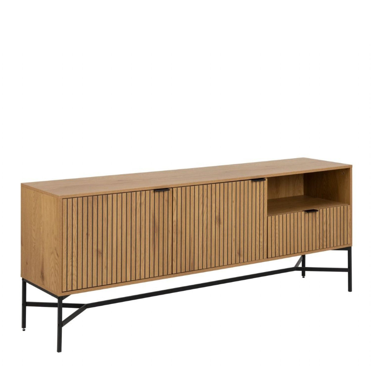 Jaipur Sideboard with 2 Doors and 1 Drawer in Black