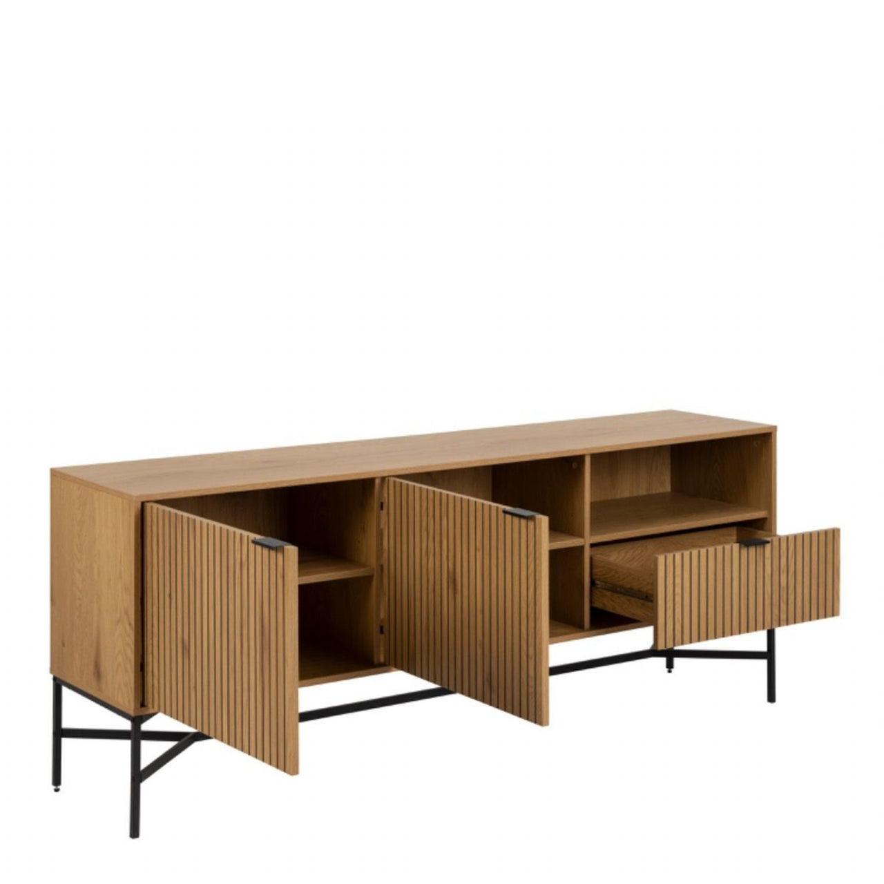 Jaipur Sideboard with 2 Doors and 1 Drawer in Black