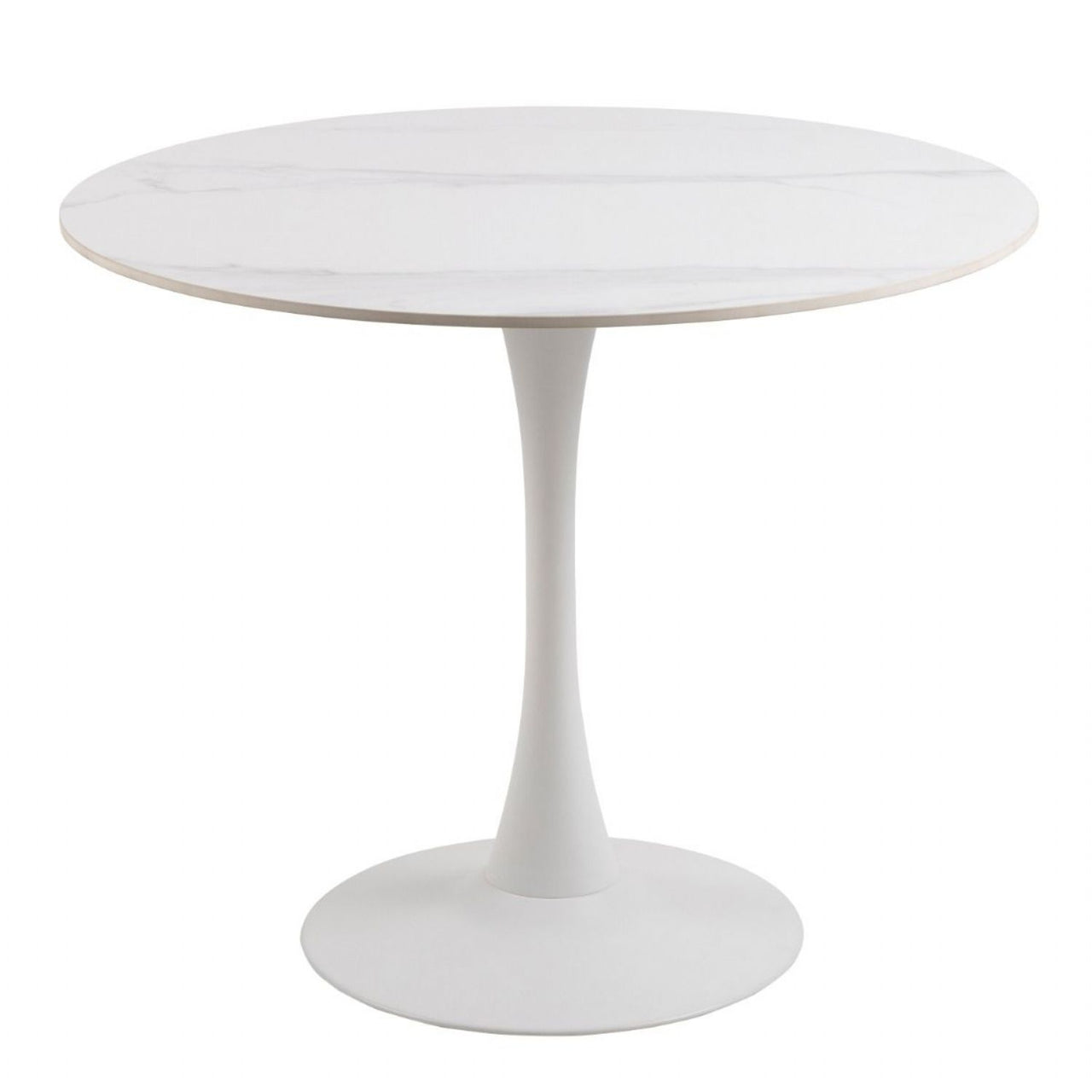 Malta Round Dining Table in White