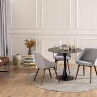 Thumbnail for Malta Round Dining Table in Black