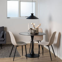 Thumbnail for Malta Round Dining Table in Black