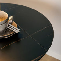 Thumbnail for Malta Round Dining Table in Black