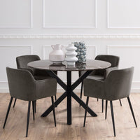 Thumbnail for Heaven Dining Table with Brown Polished Marble Top