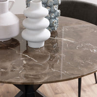 Thumbnail for Heaven Dining Table with Brown Polished Marble Top