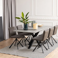 Thumbnail for Heaven Dining Table with Ceramic Grey Top