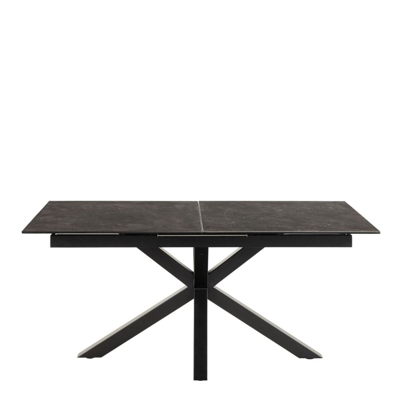 Heaven Extendable Dining Table with Ceramic Black Top 168cm