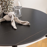 Thumbnail for Malta Ceramic Round Bar Table in Matt Black