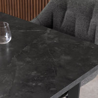 Thumbnail for Amble Dining Table with Black Marble Effect