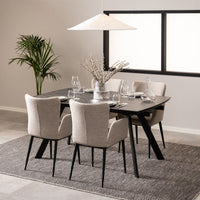 Thumbnail for Blackburn Black Ceramic Dining Table