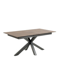 Thumbnail for Heaven Extendable Dining Table with Ceramic Rusty Brown Top 168cm