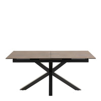 Thumbnail for Heaven Extendable Dining Table with Ceramic Rusty Brown Top 168cm