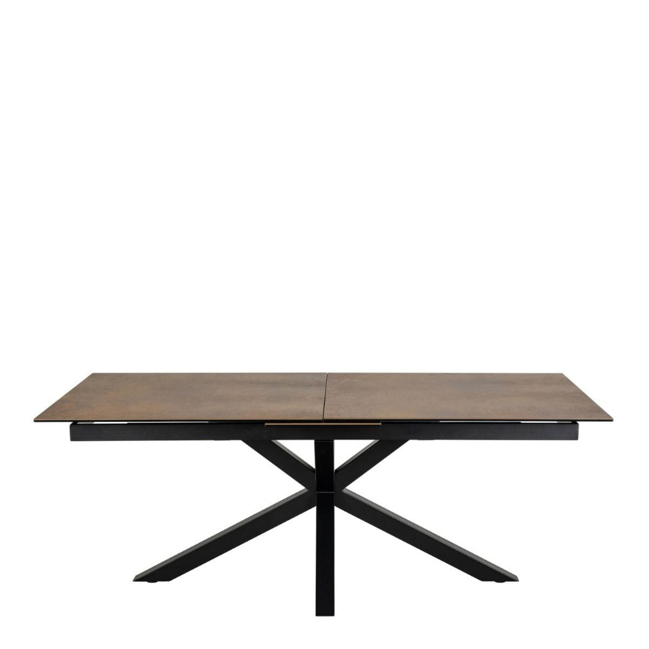 Heaven Extendable Dining Table with Ceramic Rusty Brown Top 200cm