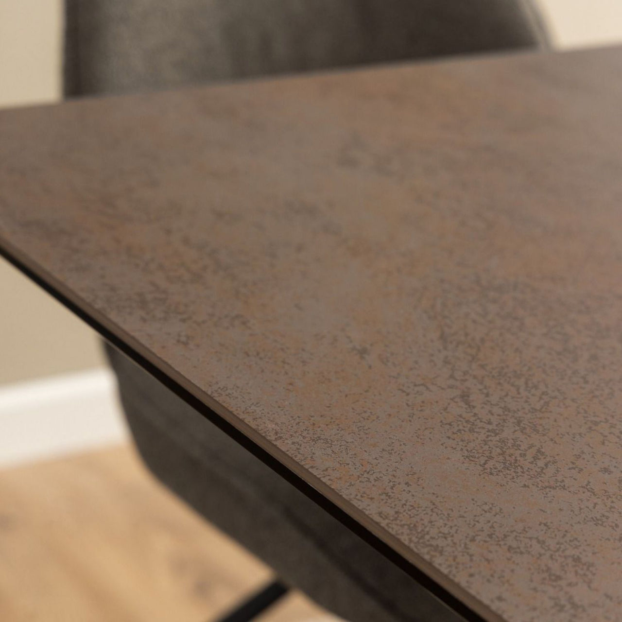 Heaven Extendable Dining Table with Ceramic Rusty Brown Top 200cm