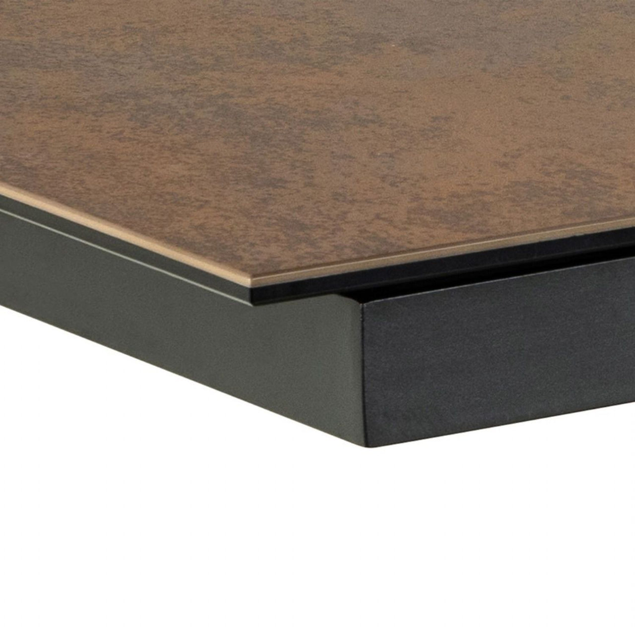 Heaven Extendable Dining Table with Ceramic Rusty Brown Top 200cm