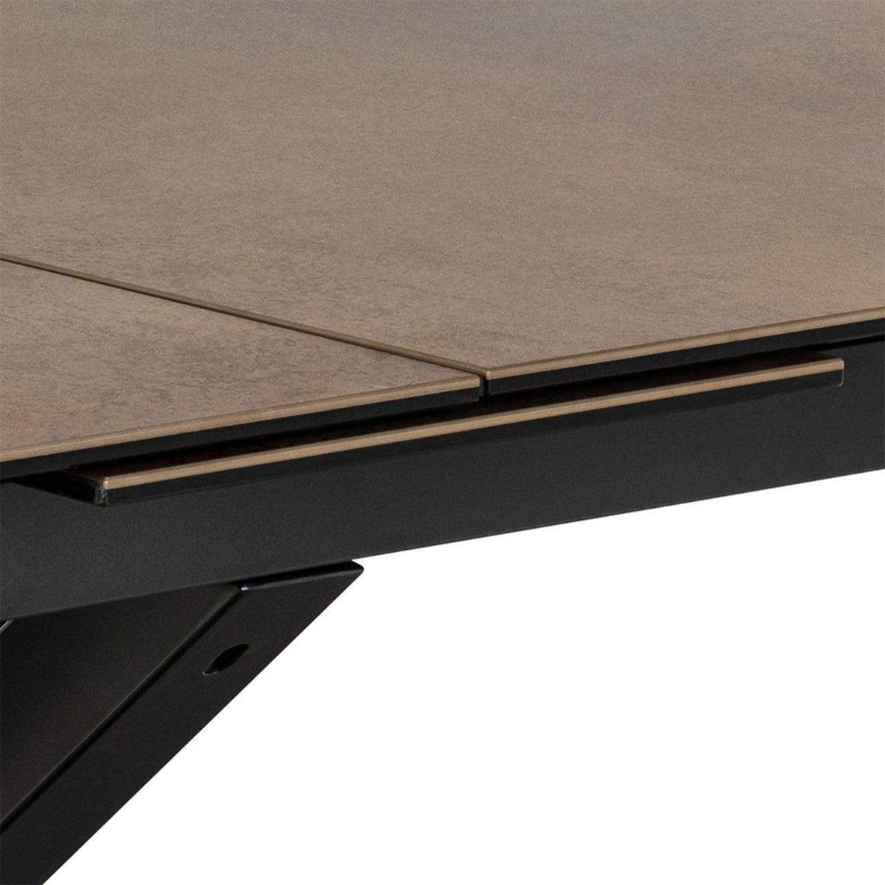 Heaven Extendable Dining Table with Ceramic Rusty Brown Top 200cm