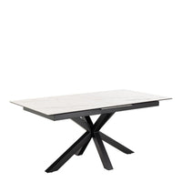 Thumbnail for Heaven Extendable Dining Table with Ceramic White Top 168cm