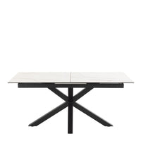 Thumbnail for Heaven Extendable Dining Table with Ceramic White Top 168cm