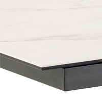 Thumbnail for Heaven Extendable Dining Table with Ceramic White Top 168cm