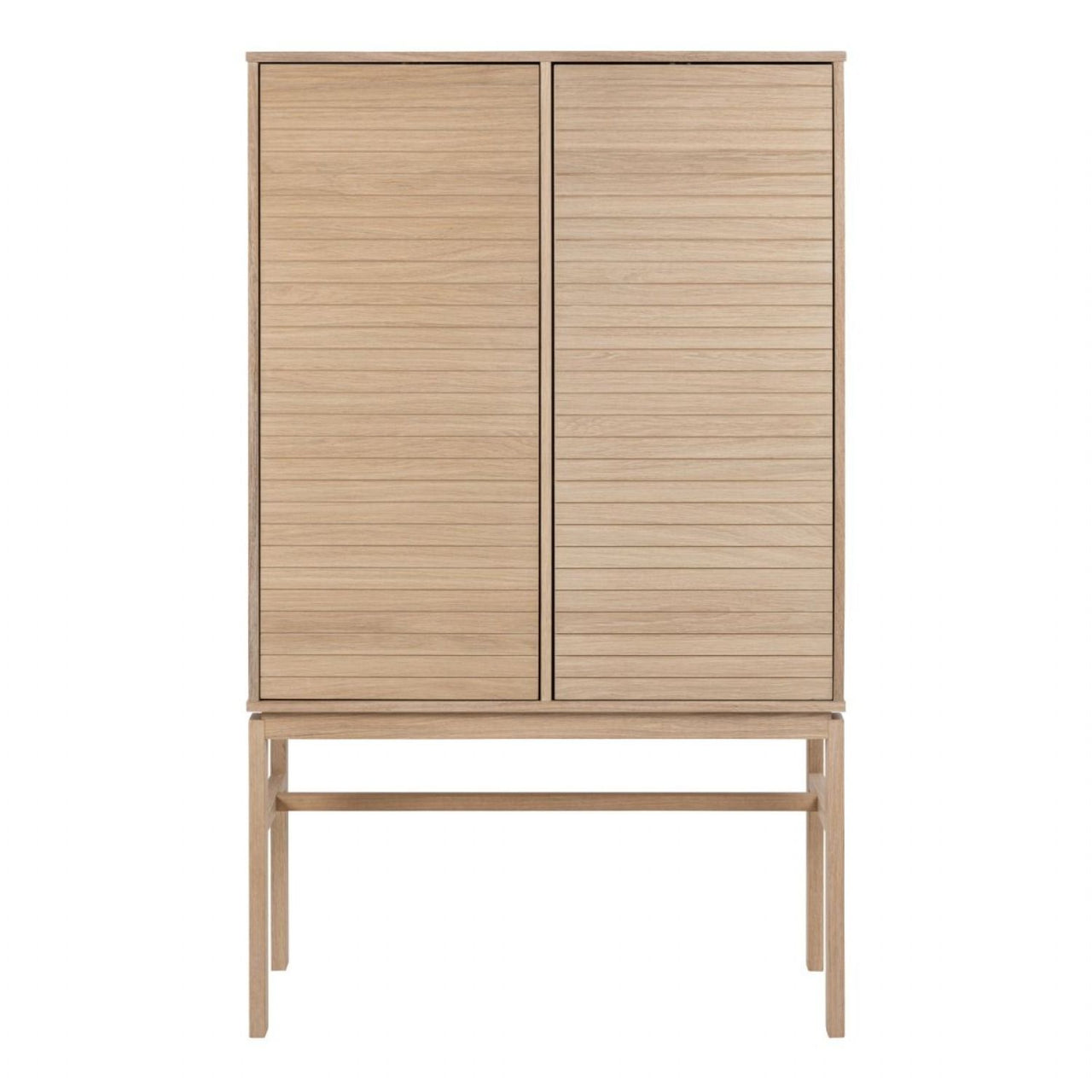 Linley Cabinet with 2 Doors and 4 Shelves in White Oak