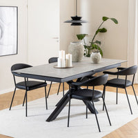 Thumbnail for Heaven Extendable Dining Table with Ceramic Grey Top 200cm