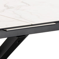 Thumbnail for Heaven Extendable Dining Table with Ceramic White Top 200cm