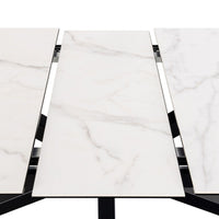 Thumbnail for Heaven Extendable Dining Table with Ceramic White Top 200cm