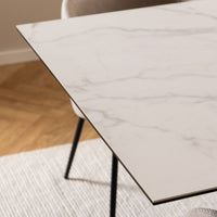 Thumbnail for Heaven Extendable Dining Table with Ceramic White Top 200cm