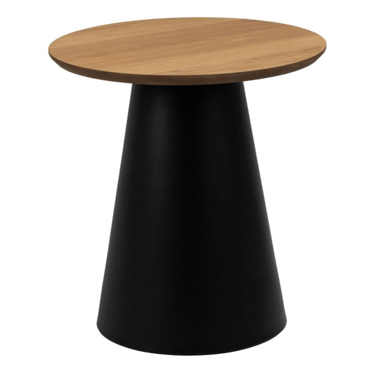 Soli Round Coffee Table in Oak Black 45x48cm