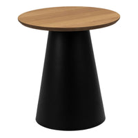 Thumbnail for Soli Round Coffee Table in Oak Black 45x48cm