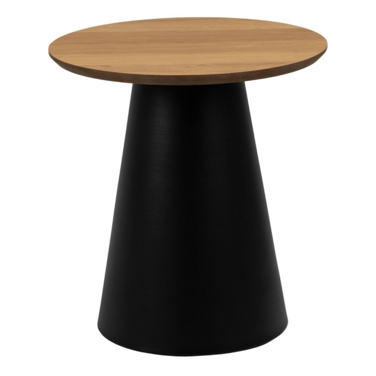 Soli Round Coffee Table in Oak Black 45x48cm