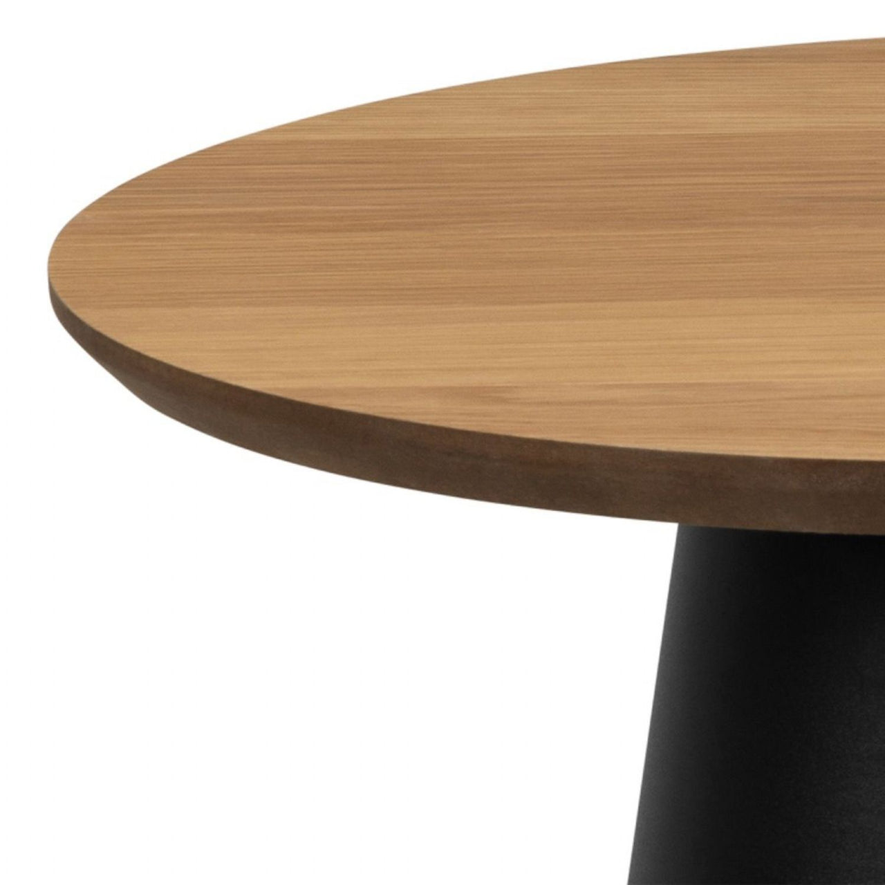 Soli Round Coffee Table in Oak Black 45x48cm