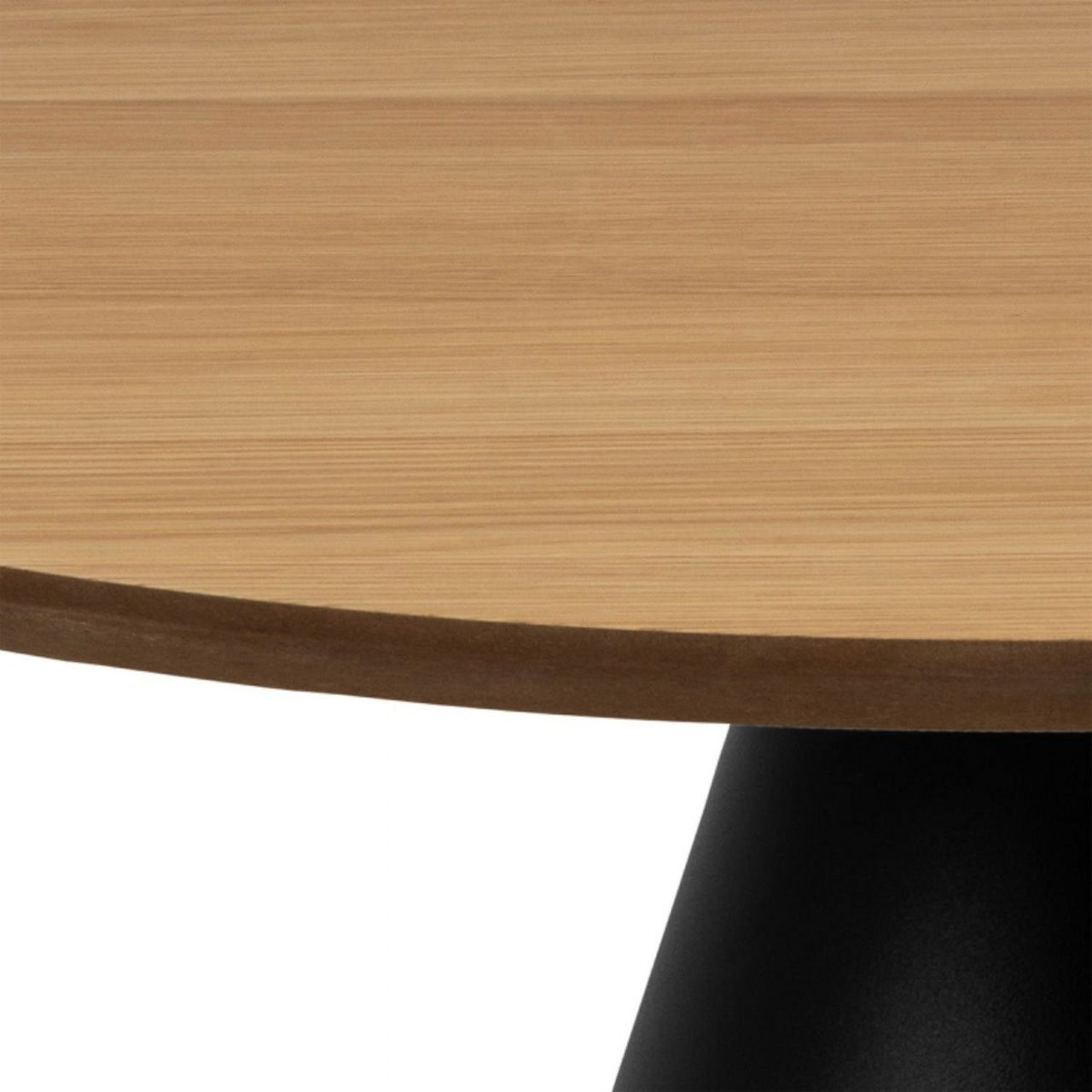 Soli Round Coffee Table in Oak Black 65x43cm