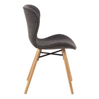 Thumbnail for Batilda Dining Chairs with Grey Fabric and Oak Set of 2