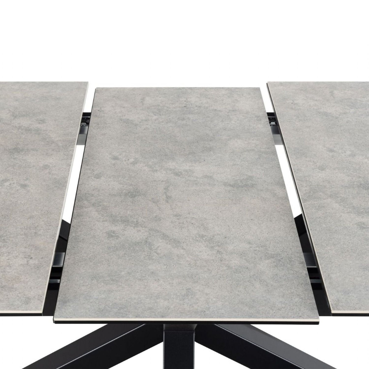 Heaven Extendable Dining Table with Ceramic Grey Top 168cm