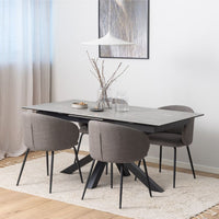 Thumbnail for Heaven Extendable Dining Table with Ceramic Grey Top 168cm