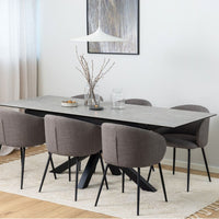 Thumbnail for Heaven Extendable Dining Table with Ceramic Grey Top 168cm